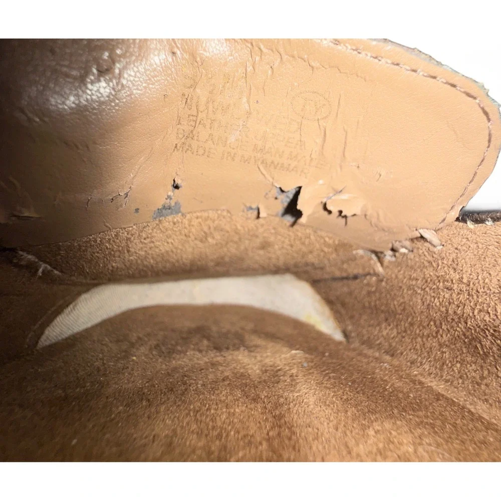 Aerosoles Leather US 9.5 Metallic Brown Horsebit Loafers Driving Moccasins